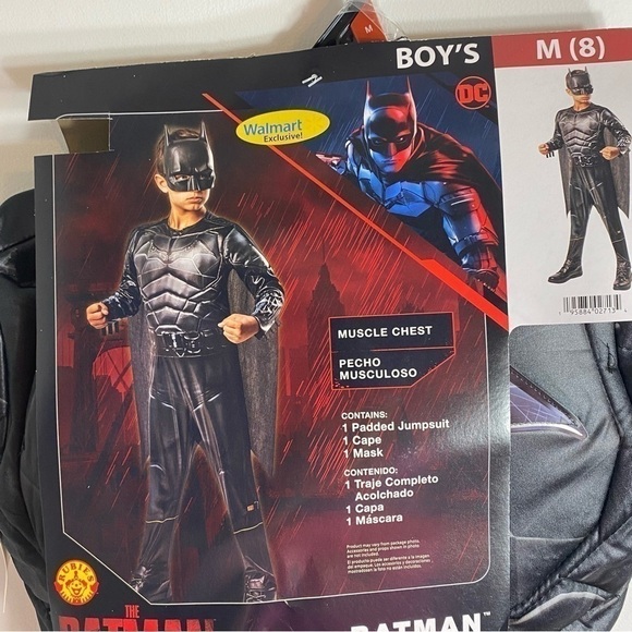 Batman Costume NEW Medium Kids 8 Halloween Super Hero Dress Up Play Cosplay - Picture 2 of 4
